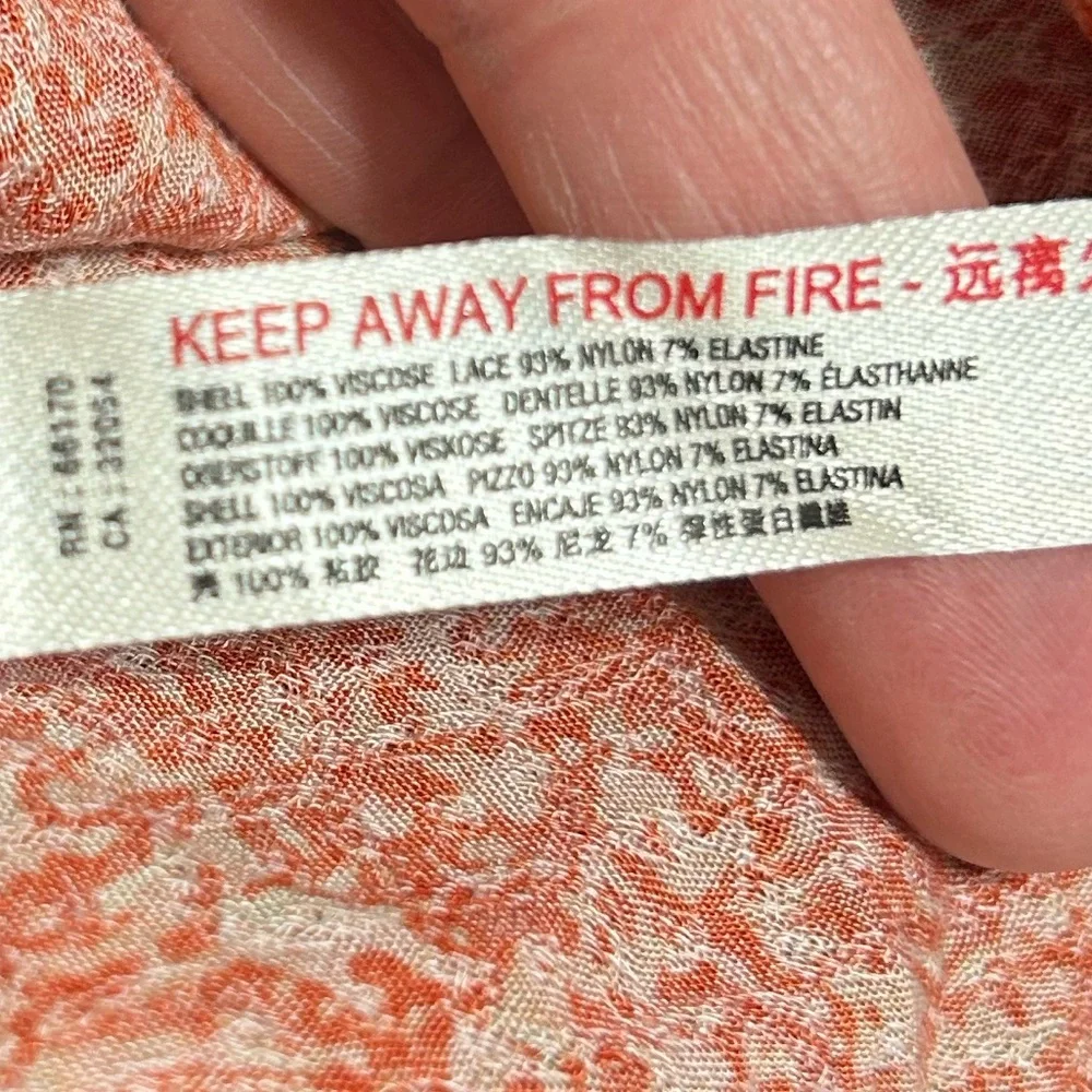 Free People Intimately Free Floral Morning Sun Lace-Trim Slip Mini Dress Size S - Picture 11 of 13